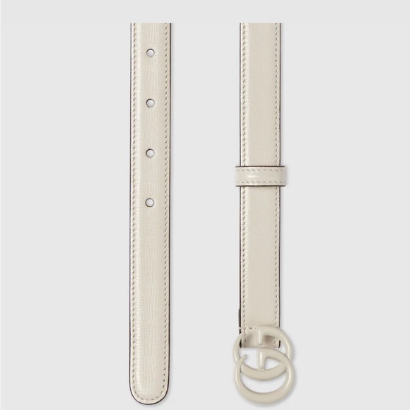 SOLD‼️ Gucci GG thin Marmont belt - NWT All white - Picture 4 of 9